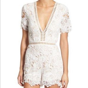 Missguided white lace romper, 4
